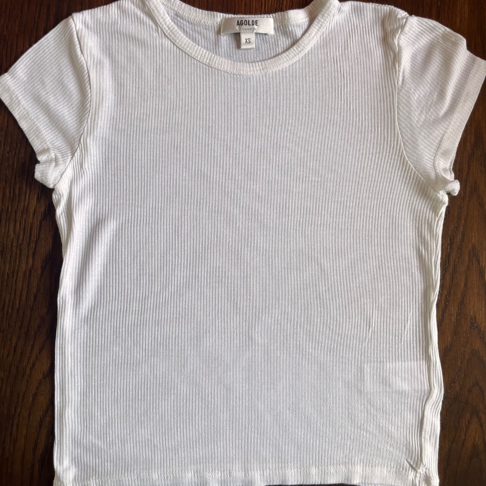 Agolde Ribbed Cotton Tee